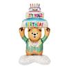 Children's Birthday Party Balloon Decoration: Bear with Cake Foil Balloon Arrangement
