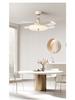 Modern Minimalist Silent Ceiling Fan with Light - High Airflow for Living Room, Dining Room, and Bedroom