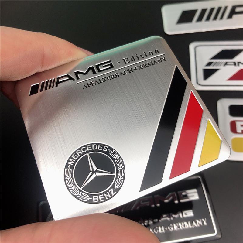 GLC GLB 1Pcs Car Styling Aluminum Alloy Badge Sticker For Mercedes Benz AMG W206 W204 W205 W212 W213 W221 W222 W223 W251 W464 W