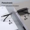 Frameless Diamond-Cut Anti-Blue Light Color-Changing Reading Glasses