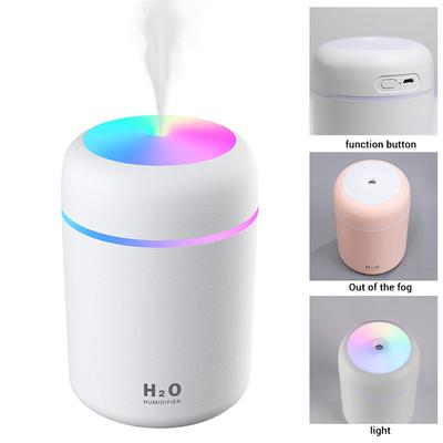 Humidificador Mini USB de 300ML con Luz Nocturna Humidificador de Niebla Humidificador de Aire Para Habitación Escritorio de Oficina