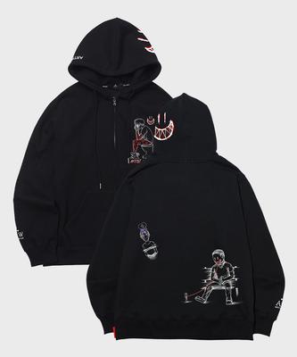 Artistwear [Atw X Twoface] Space Out Zip-Up Hoodie_Bk