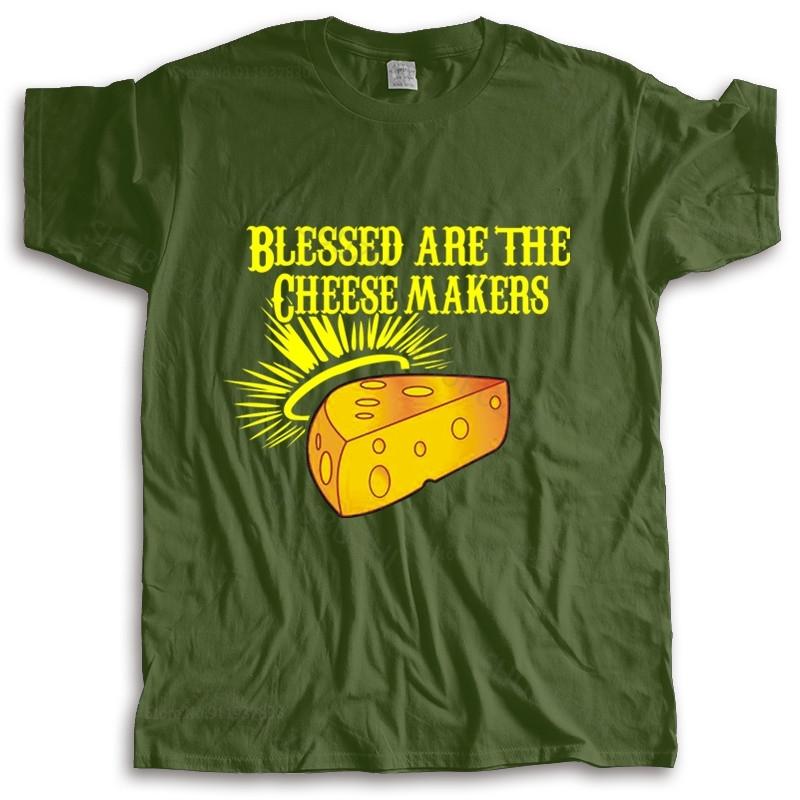 T-shirt Cotton Tees Blessed Are the Cheesemakers T-shirt, Monty Python,religion,atheism Brand Top Tees Unisex Teeshirt