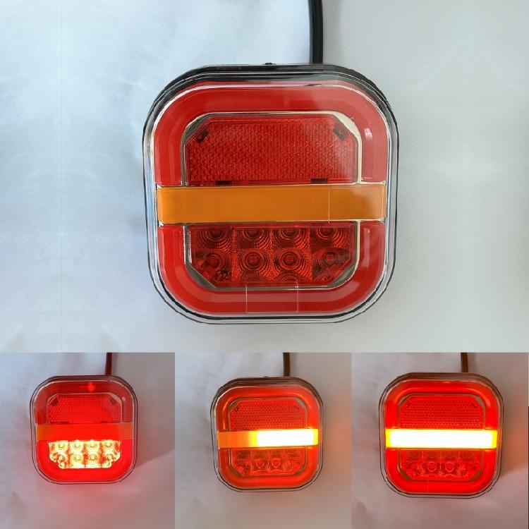 2pcs Trailer LED Tail Indicator Number Plate Light Rear Reverse Brake Stop Lamp