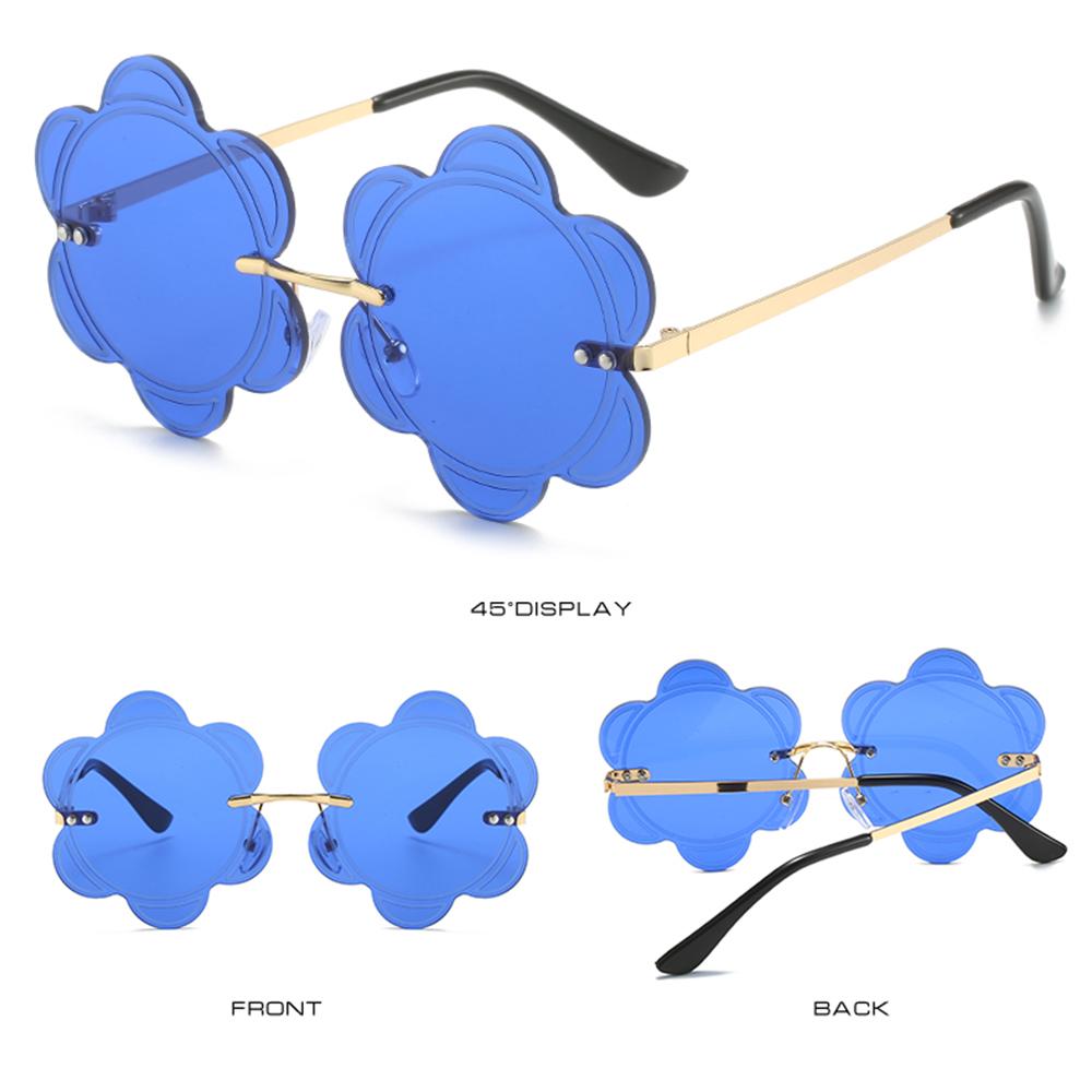Favor Flower Sunnies Flower Lens Sunglasses Snowflakes Shades Fashion Sun Glasses Photo Glasses