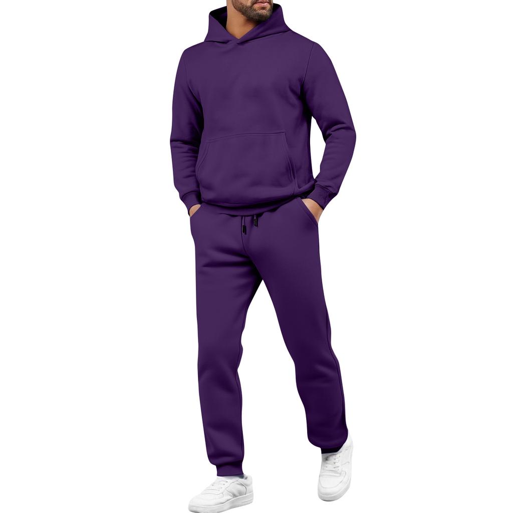 Men's Two-piece Hoodie Sweatshirt And Jogging Pants Tracksuit