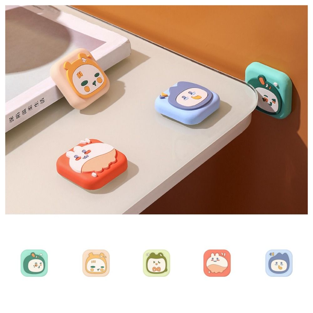 

Самоклеящийся дверной стопор, противоударный защитный коврик для двери, мультяшная дверная ручка, бампер, стена