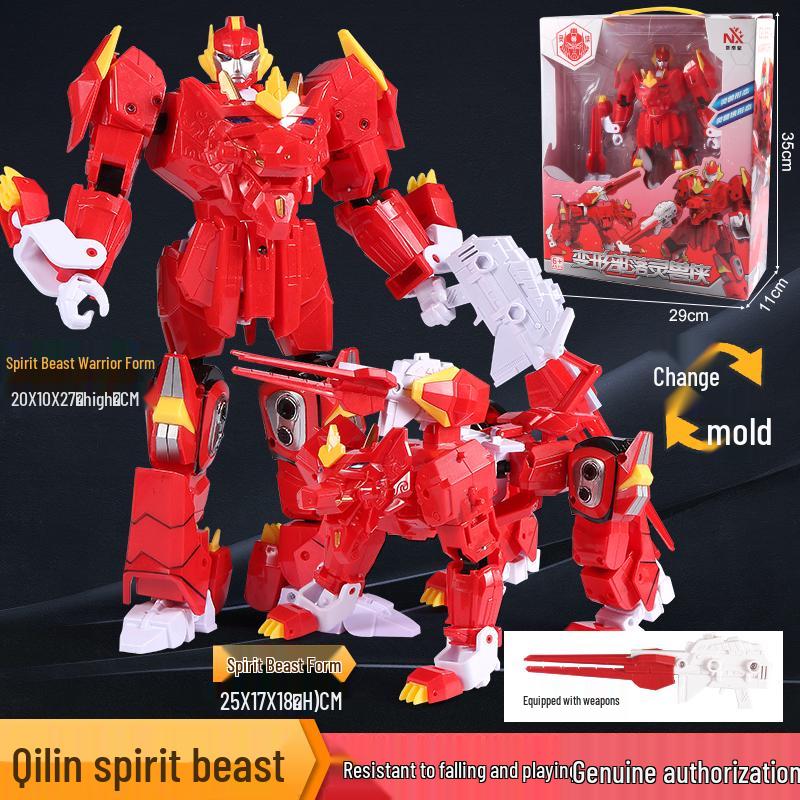 Kirin King Transforming Mecha Car: Large-Scale Educational Robot Toy for Kids