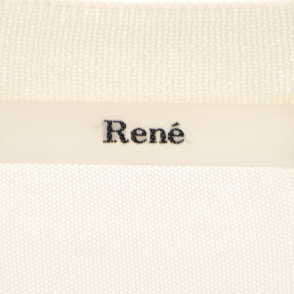 Rene made in Japan Long sleeve long knit cardigan 38 off white Women Used