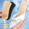 Three-Quarter Heel Pad: Self-Adhesive, Anti-Slip, Soft Shock Absorption, Anti-Abrasion, Half-Size Insole for Sandal Size Adjustment.