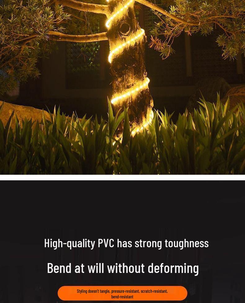 Super Bright Waterproof Solar COB LED Strip Light for Outdoor Garden Decoration