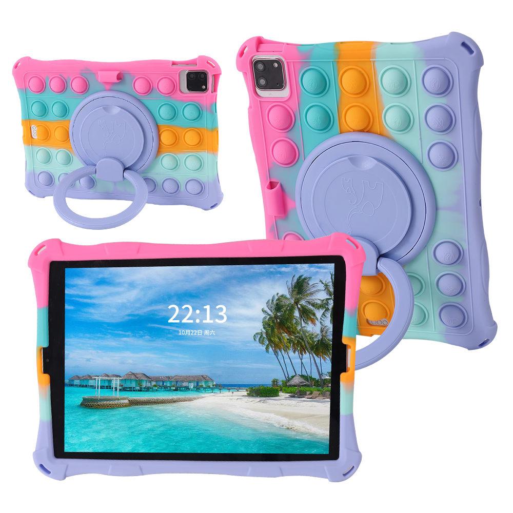 Dla iPad A16 11. Etui 2025 Gen Obrotowe o 360 stopni Miękkie Silikonowe Etui Dla iPad 10. 10.9'' 2025 Dzieci Stojak Bąbelkowa Pokrowiec na Tablet