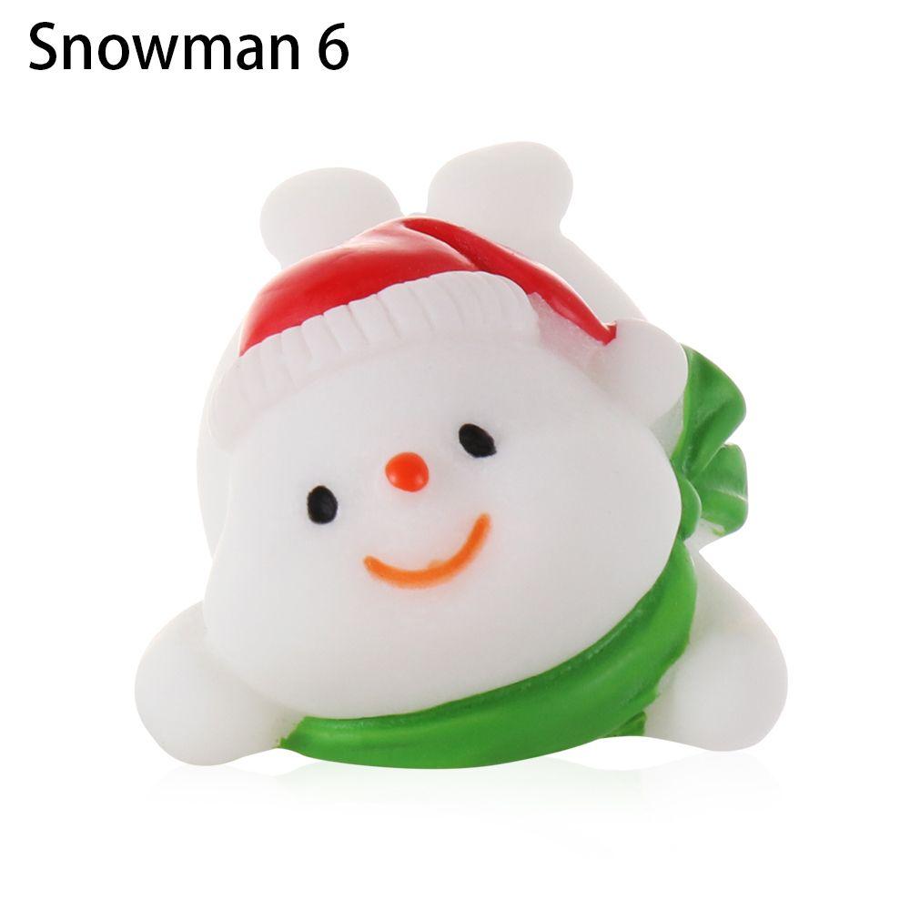 Bonsai Decor Micro Landscape Christmas Figurines Miniature Snowman Santa Claus Xmas Tree