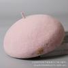 High-quality heavy industry hand-sewn pearl wool beret women's winter elegant versatile painter hat warm stewardess hat tide