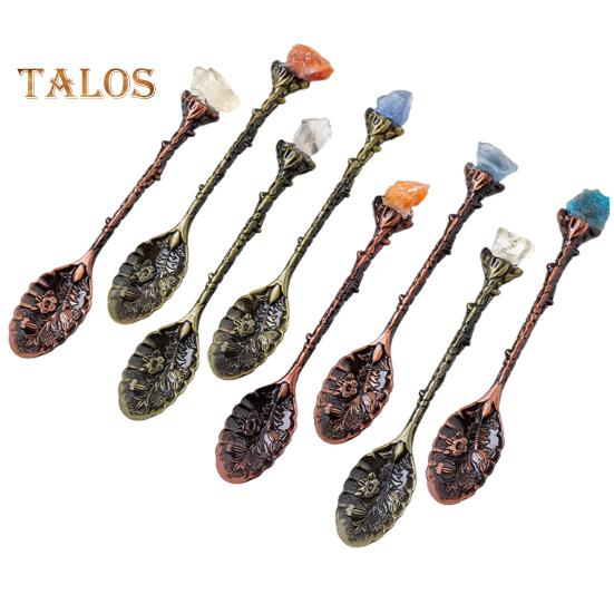 

1/5 шт. ложка из искусственного хрусталя, винтажная кофейная ложка, ретро-столовые приборы для десерта и чая, устойчивые к ржавчине, элегантная обеденная посуда, домашний декор 5pcs