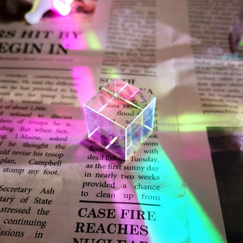 Acchiappasole Cubo di Vetro Cristallo Prisma Geometrico Decorazioni per Casa e Ufficio