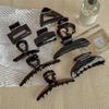 2024 High-End Korean French Chocolate Acetate Hair Claw for Women
