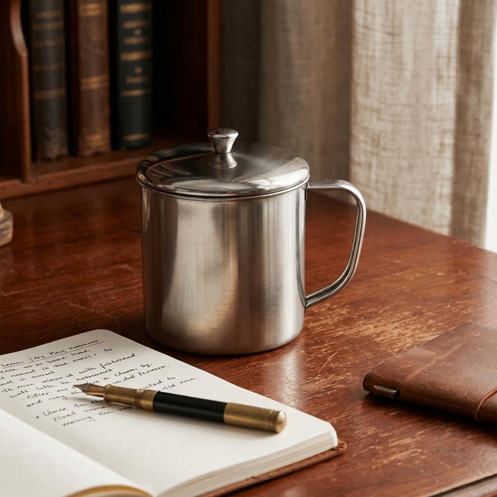 With Sealed Lid Water Cup Cylindrical Overall Beverage Cup Household Water Cup Water Storage 10cm