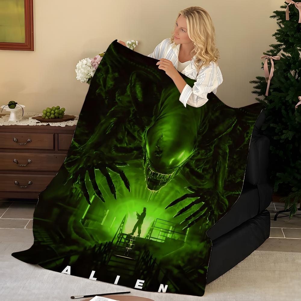 Movie A-Aliens Throw Flannel Blanket, Soft Warm, Durable & Washable cute Cool