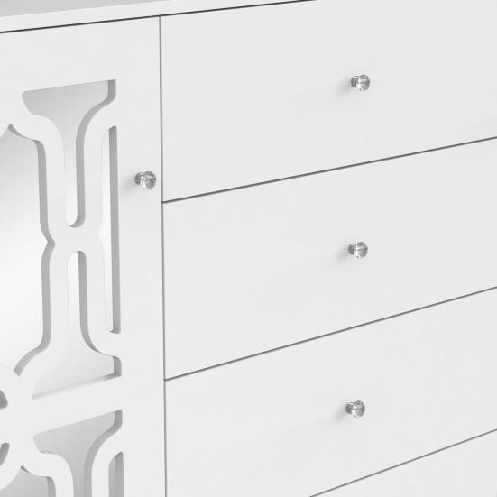 Kitchen Sideboard Multilayer Compartment Locker Mirror Surface Cabinet Door Modern Furniture MDF Bedroom Living Room Floor Cabinet Household Supplies