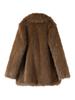 Giacca da donna in ecopelliccia Cappotto da donna in pelliccia Giacca da donna antivento e calda Stile moda Autunno e Inverno