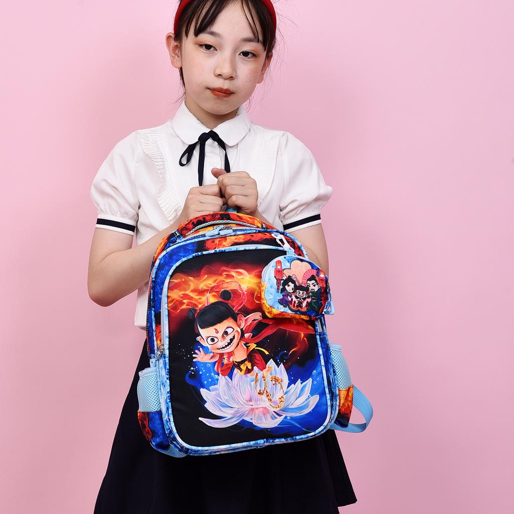 School Bag New Nezha Children's Backpack Big Class Small Cartoon Love First Grade Children's Backpack