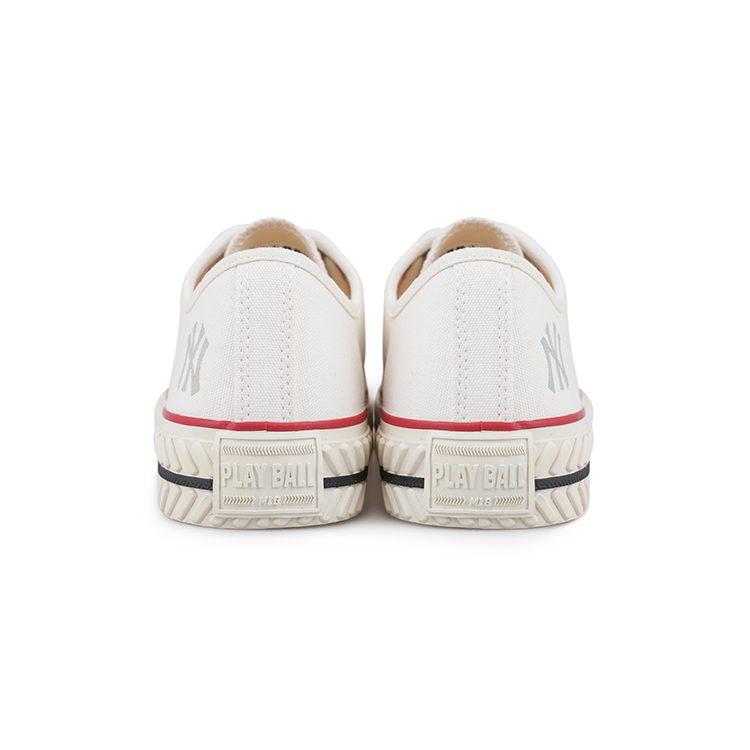 MLB Playball Slip Resistant, Abrasion Resistant, Breathable, Lightweight Low top Canvas Shoes Unisex White 32SHP1111-50W