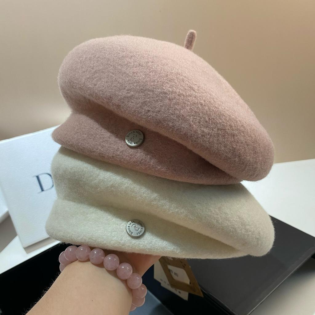 Warm Sun In Winter~ Japanese Sweet Retro Wool Beret High Quality Designer Irregular Painter Hat