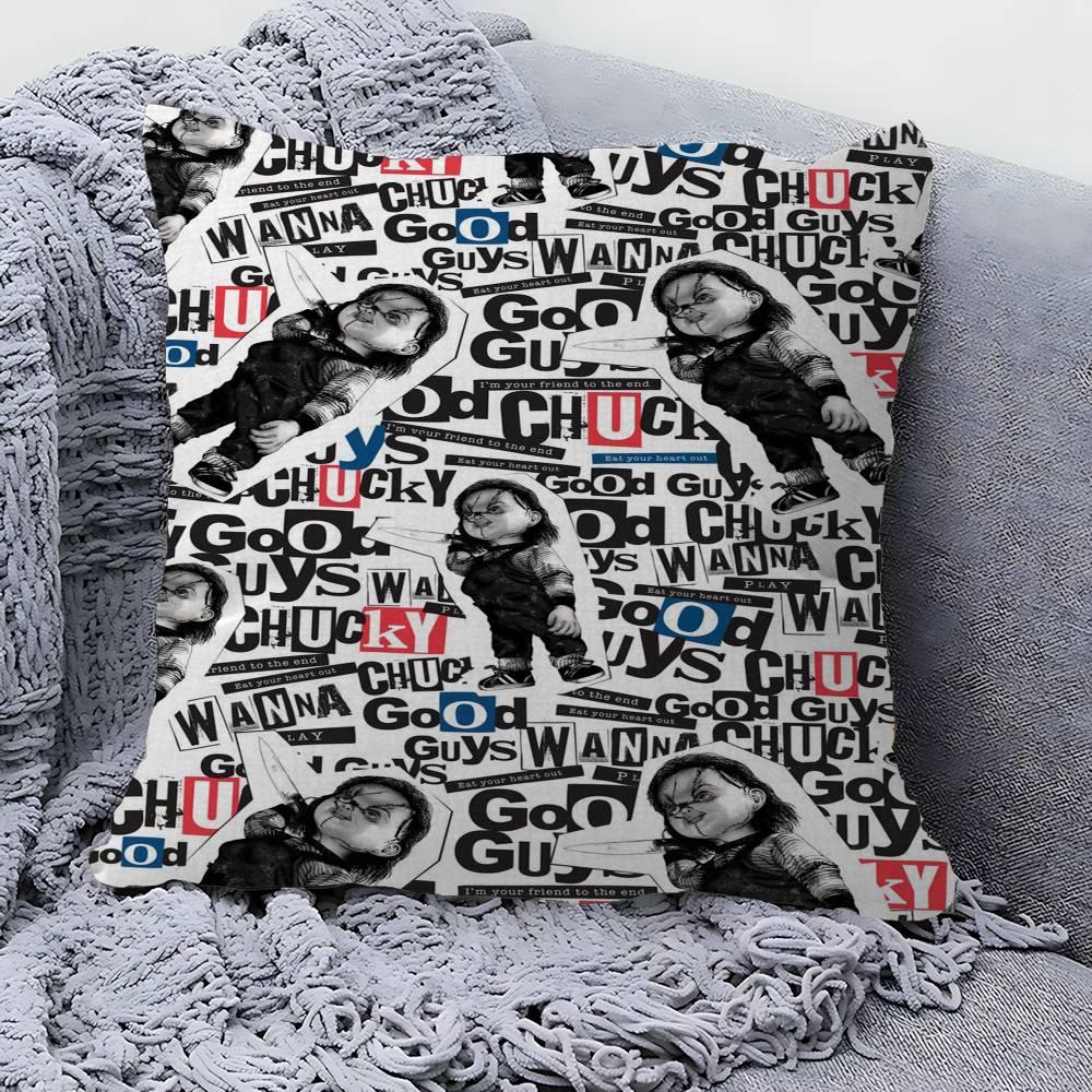 Classic C-ChuckyS Horror Movie Pillow Gifts Home Office Furnishings Bedroom Sofa Car Cushion Cover Case 45x45cm