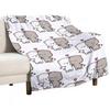 Cat Peach and Goma Hug Throw Blanket Thin Soft Blanket for Summer Night Sleeping