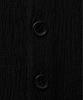 NOIRER Pleated Henley Neck Half T-Shirt (Black)