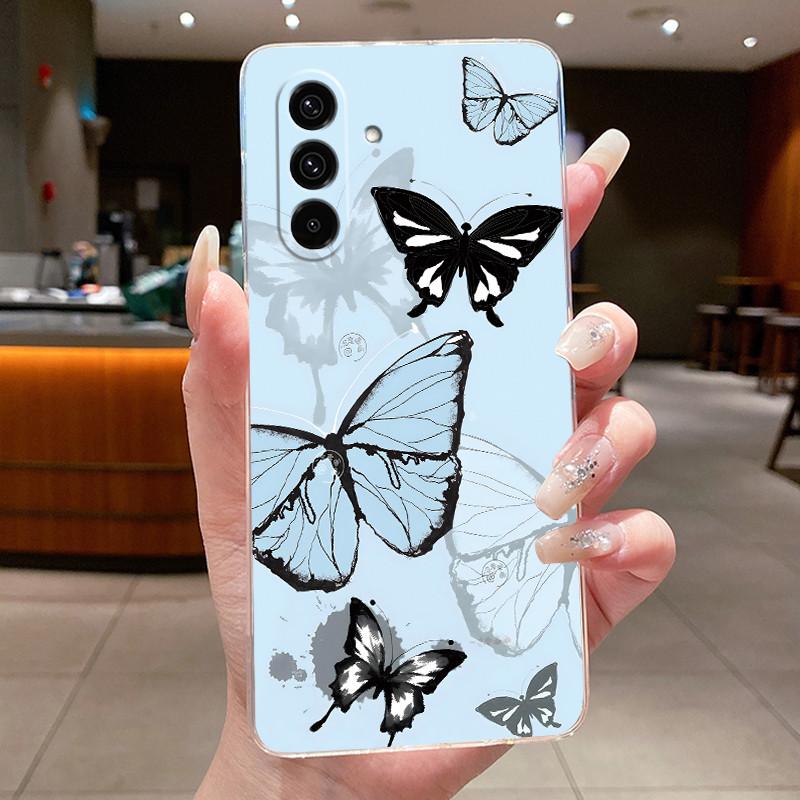 Case For Samsung Galaxy A37 5G Capa Protective Case For Samsung A57 5G Coque Funda Flower Butterfly Soft Silicon TPU Phone Cover