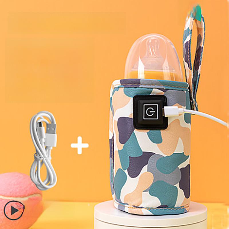 USB Heated Bottle Insulation Sleeve with Three-Speed Temperature Control for Outdoor and Car Use