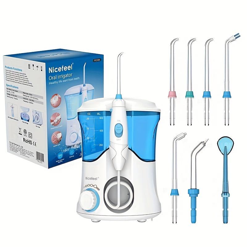 Fil d'eau, fil d'eau électrique pour le nettoyage et le nettoyage des appareils dentaires, fil d'eau électrique pour douchette buccale, 10 pressions et 7 embouts, fil d'eau
