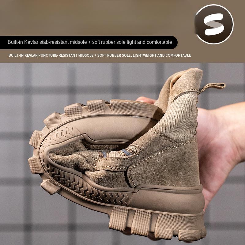 Arbeitsversicherungsschuhe für Herren, hohe Stiefel, verschleißfest, bruchfest und hitzebeständig