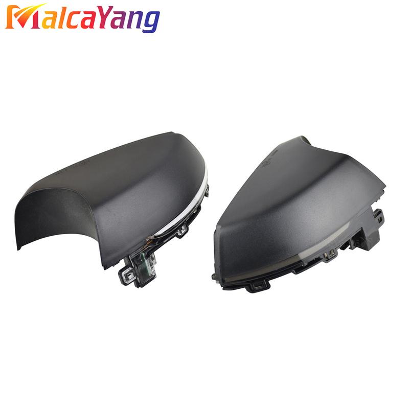 Dynamic Turn Signal LED Side Rearview Mirror Indicator Black Blinker Repeater Light For Volkswagen VW Polo MK5 6R 6C 2009 -2017