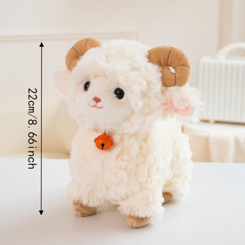 Fluffy Soft Plush Sheep Doll Standing New Year Sheep Commemorative Doll New Year Gift