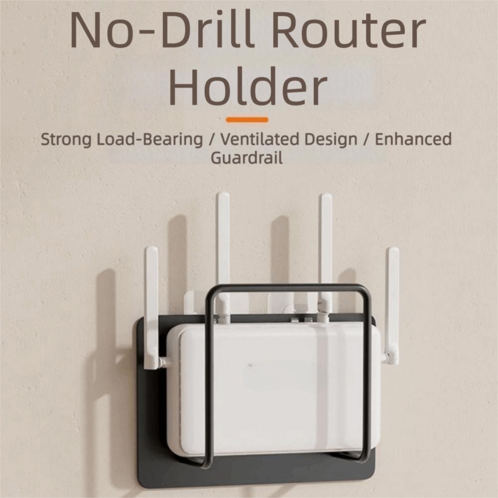 No-Drill Router Shelf Wall Mount Holder Router Storage Box Router Storage Rack  Living Room