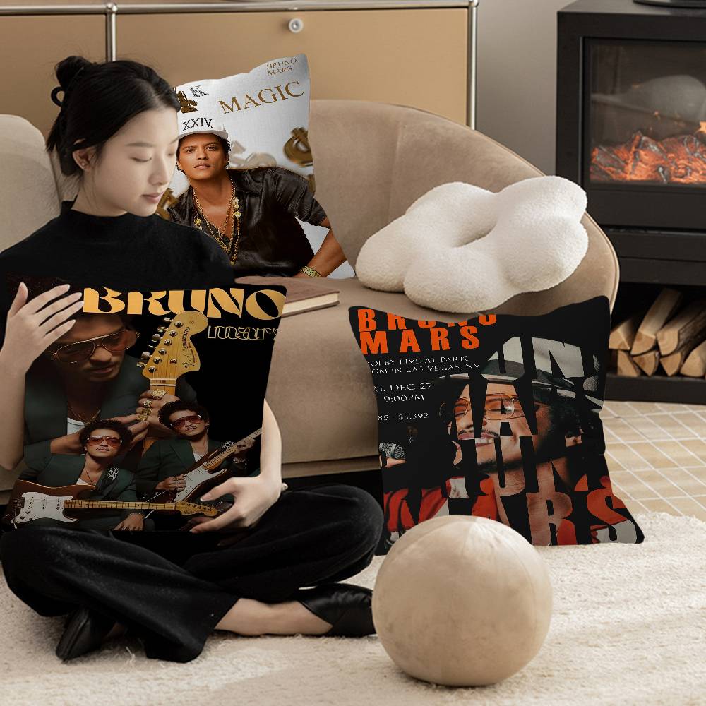 Fine Glasses Unisex Singer B-Bruno M-Mars Pillow Gift Home Office Decoration Pillow Bedroom Sofa Car Cushion Coverpillow Case