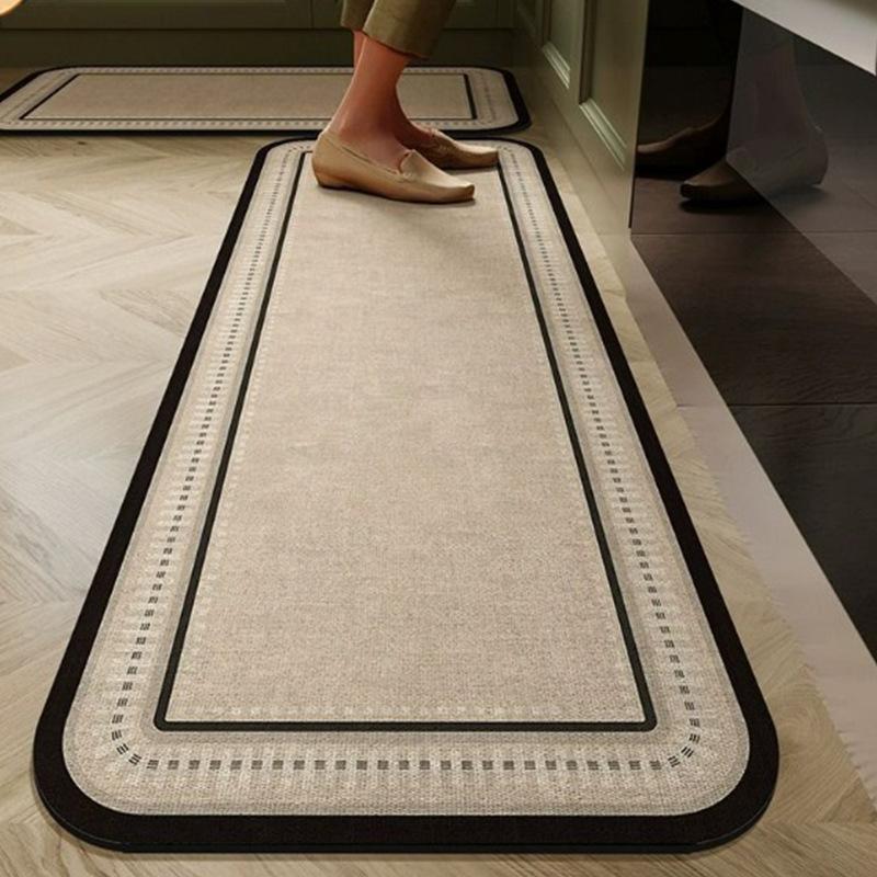 Minimalistická luxusní kuchyňská podložka z křemeliny odolná proti skvrnám, savá, snadná údržba, protiskluzová, rychleschnoucí rohožka ke dveřím