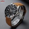 Genuine Calfskin Leather Watchband 14/16/18/20/22/24mm Butterfly Clasp Stitching Straps for Omega Business Watch Band for Seiko