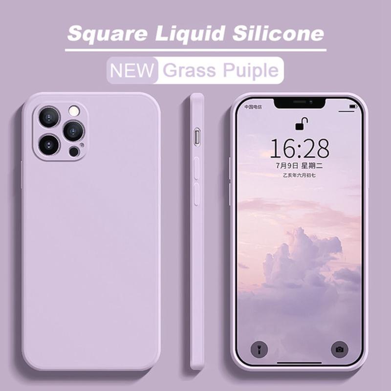 For For Iphone 15 14 13 11 12 Pro Max Mini Case Official Square Liquid Silicone Case For For Iphone X XS XR  7 8 Plus SE Cover