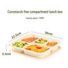 Disposable Multi-Compartment Food Containers with Lids