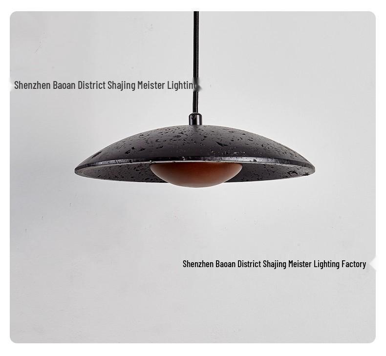 Mid-century Wabi-sabi Travertine Pendant Light for Dining & Bedrooms