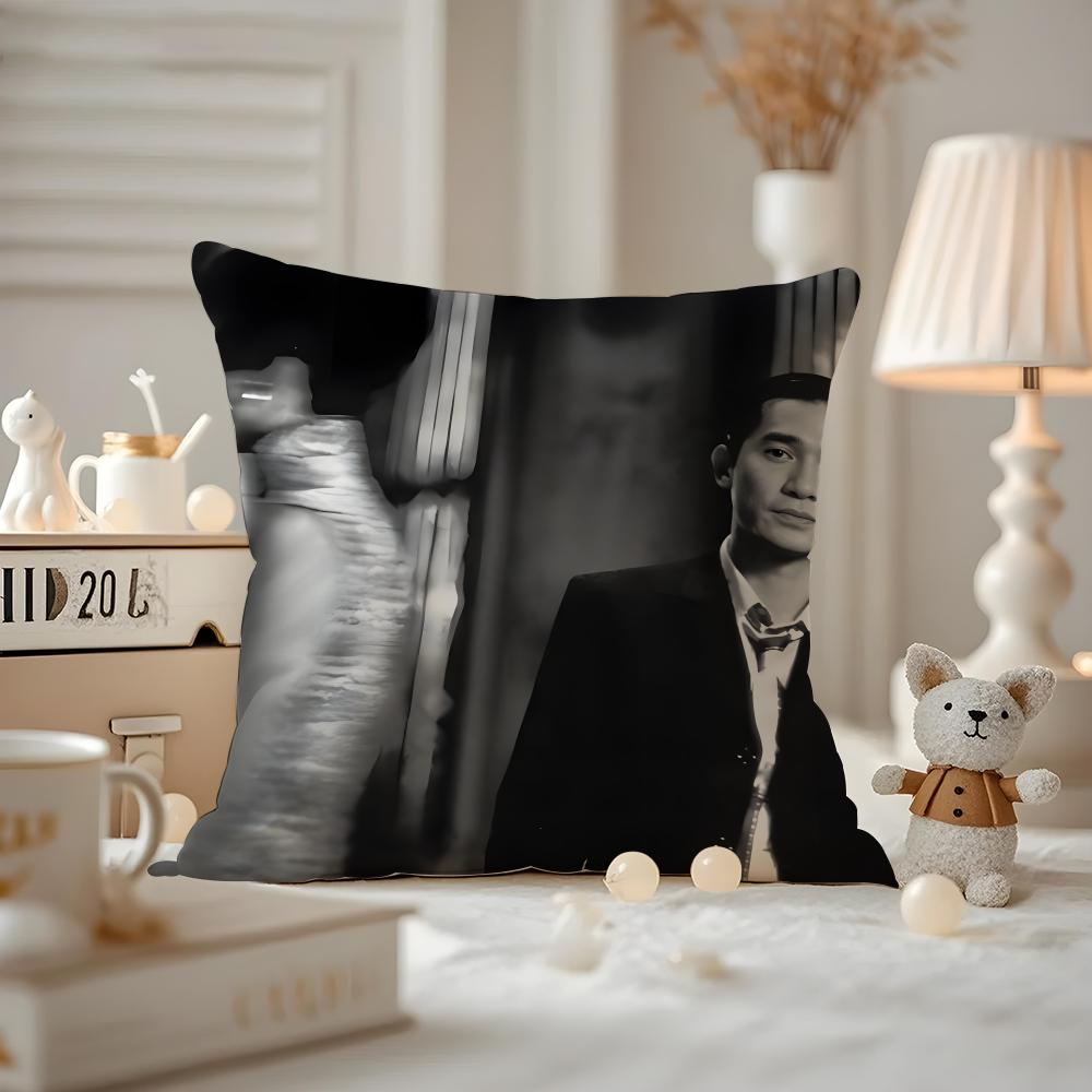 

In The Mood For Love Classic Movie Cushion Cover Pattern Printed Pillowcase For Living Room Sofa Cushion Cover & Bedroom Decor 12x12Inch