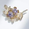 Spilla Lusso Camelia: Spilla in Argento Zirconato di Alta Gamma - Regalo Elegante per la Mamma