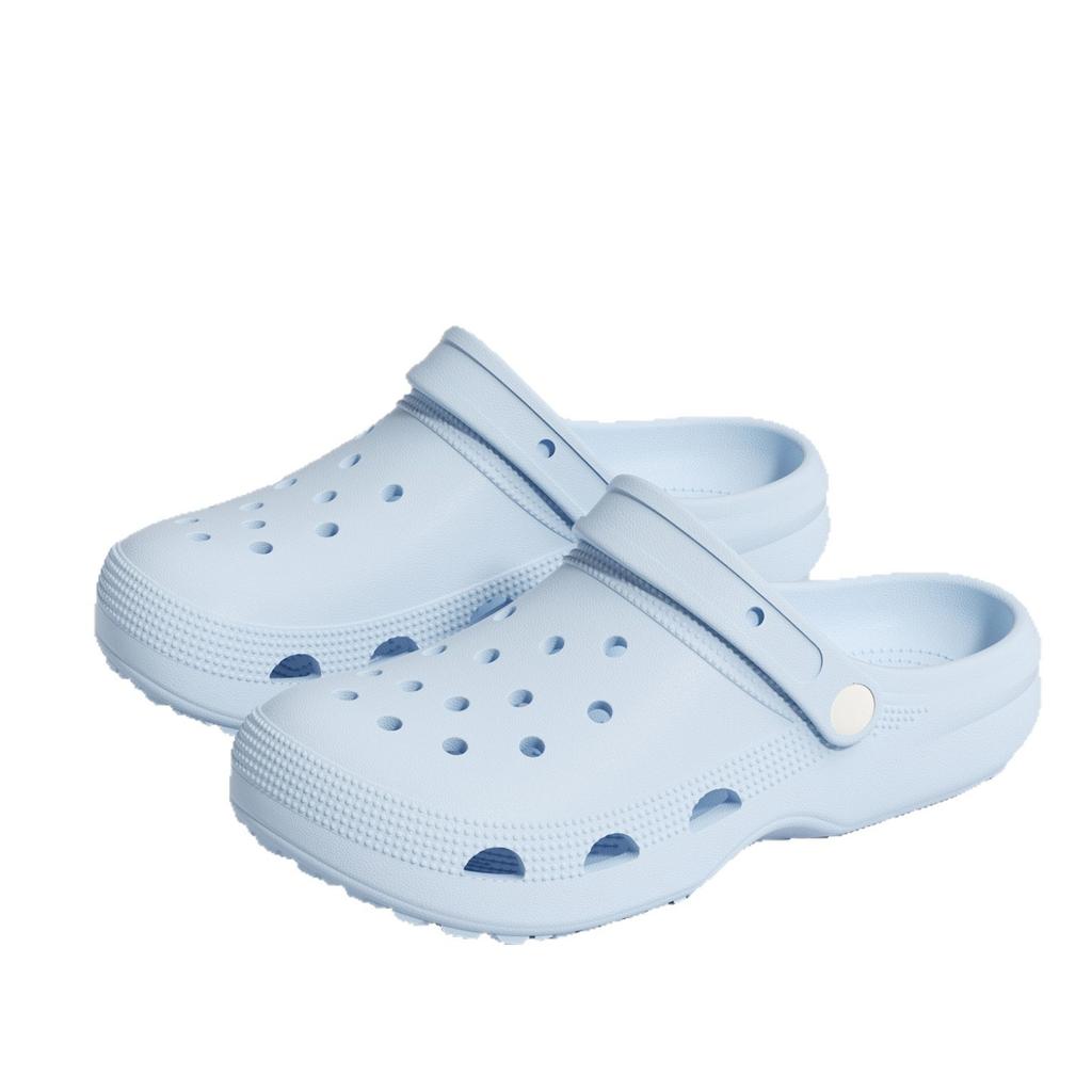 Women And Men'S Hole Shoes Summer Non-Slip Outdoor Sandals Closed Toe Shit Feeling Beach Slippers Thick Bottom Soft Bottom