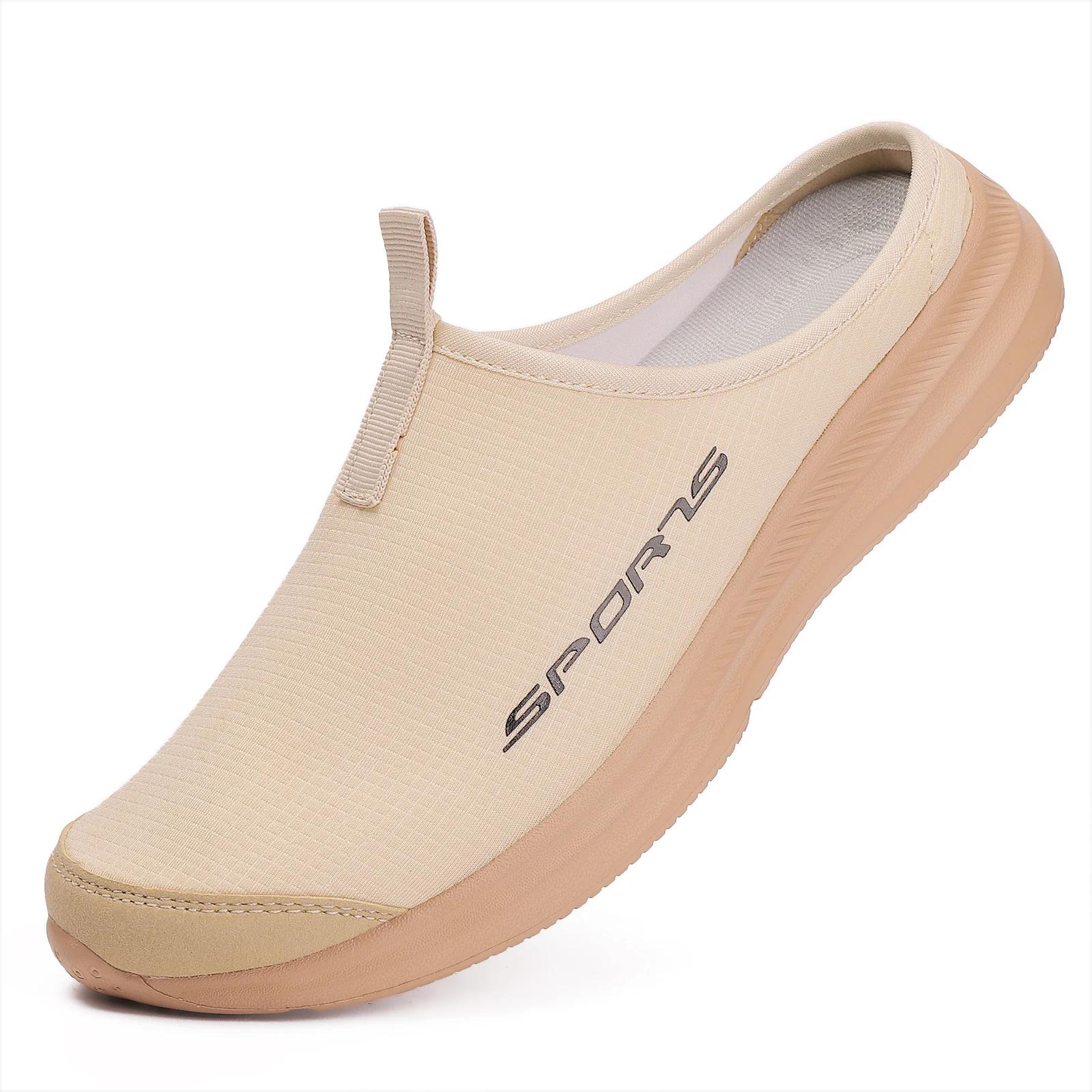 

Лето 2025 года. Полутапочки для мужчин. Модная мужская повседневная обувь на плоской подошве. Мягкая поддерживающая подошва. Женские кроссовки. Zapatos De Hombre. 35 хаки