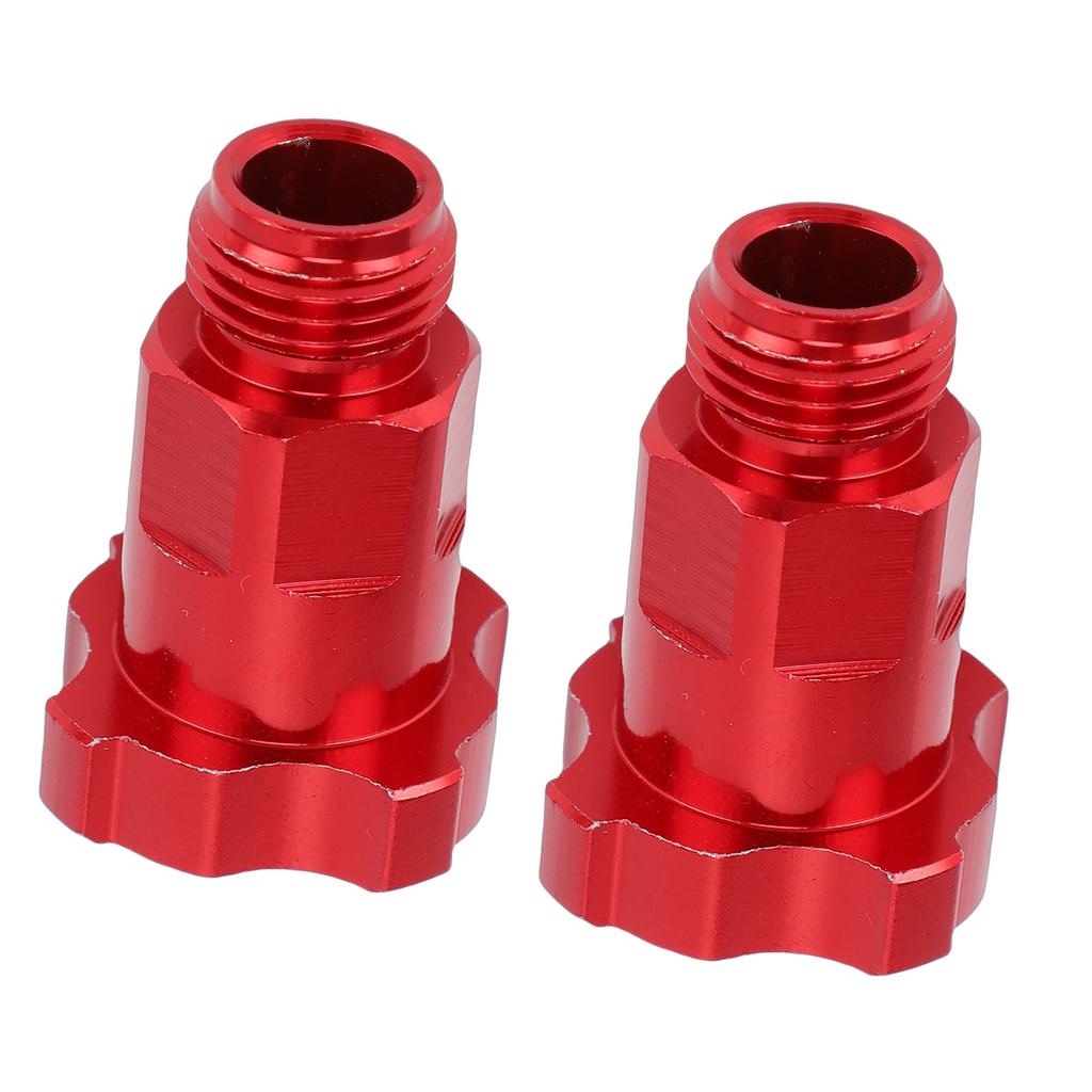 2PCS Spray Gun Cup Adapters Aluminum Alloy Paint Sprayer Cup Converter M16 Male Thread 1.5mm Pitch Red