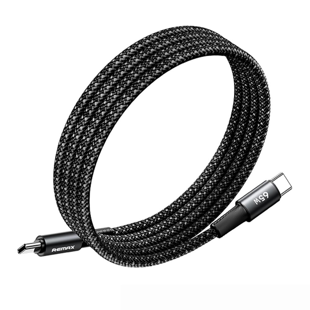 

REMAX CB07 65W Магнітний USB-C Кабель Плетений Алюмінієвий Сплав Швидкісна Зарядна Шнур 1.2М для Ноутбука/Планшета/Телефона A